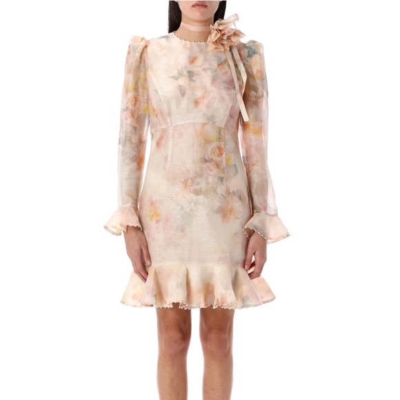 NWT Zimmerman Crush Flower Mini Dress Size 2 - Picture 1 of 7